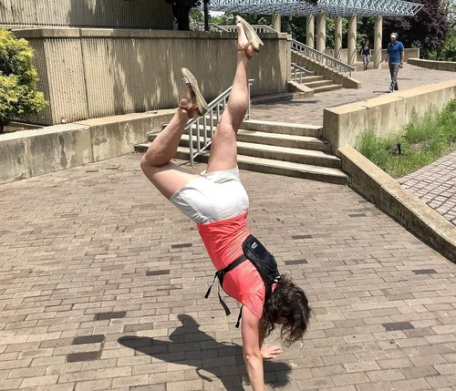 Backpack accessory for travelers, runners, parkour, athleisure, skateboarders