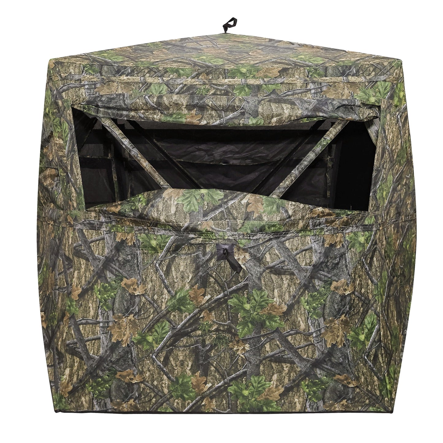 AUSCAMOTEK See Through Ground Blind for Deer Hunting, 2-3 Person Pop-Up Camouflage Blind