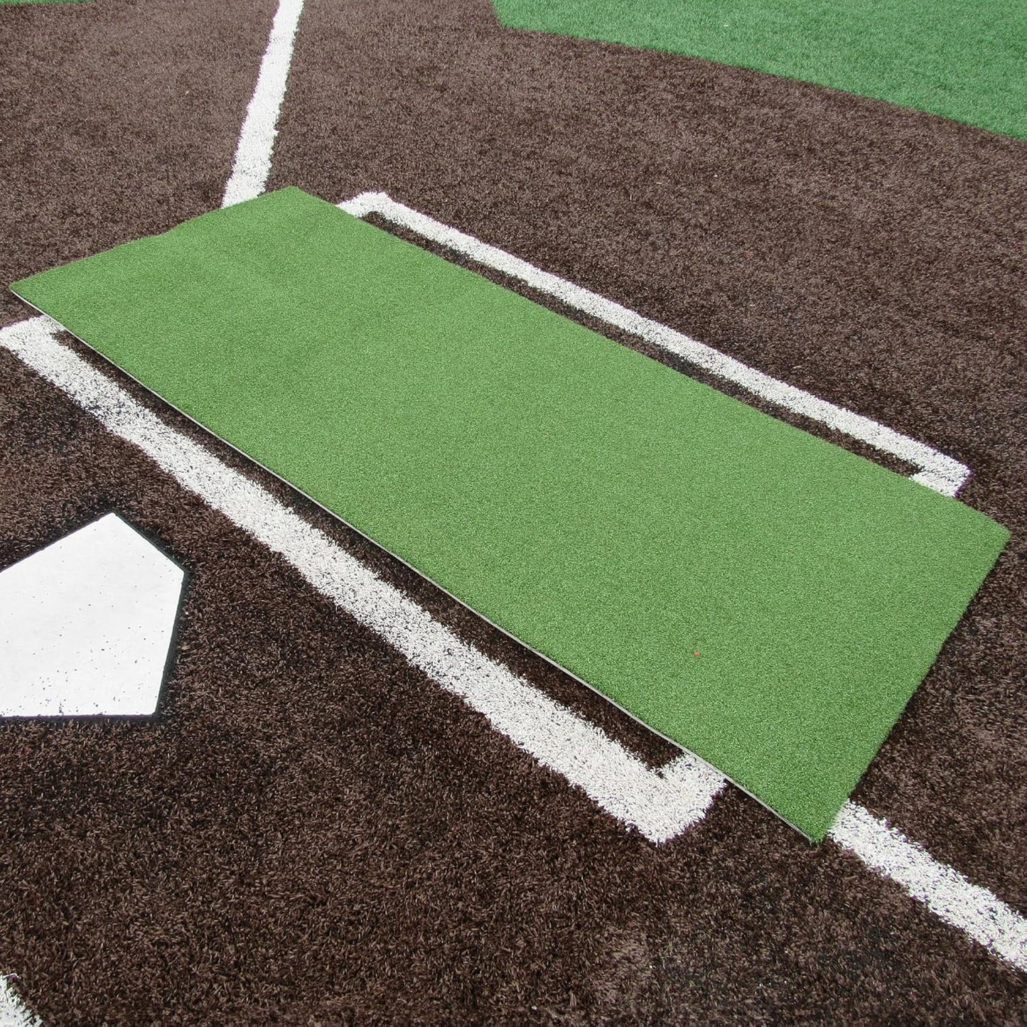 On Deck Sports 3' x 7' Indoor/Outdoor Baseball Softball Green Batting and Hitting Mat Pro - Green