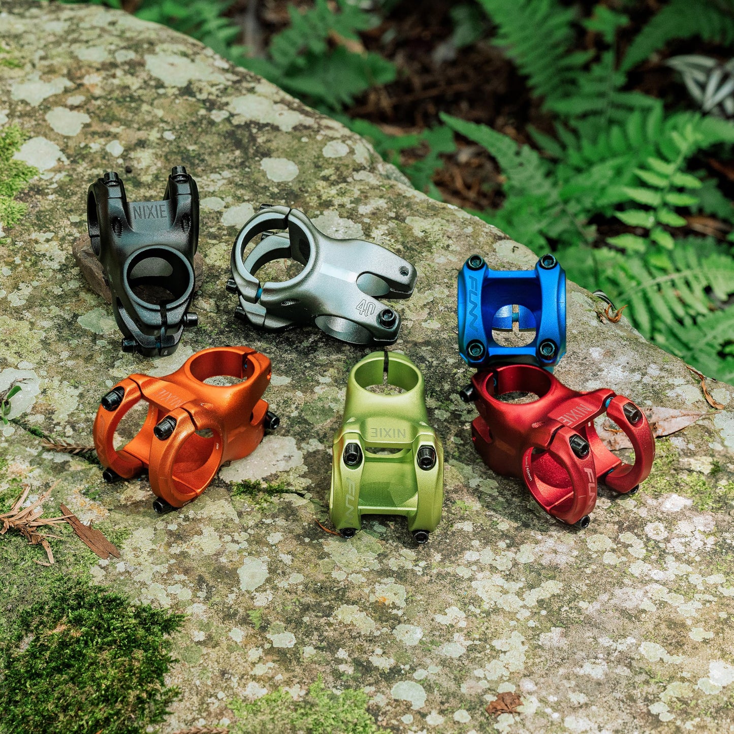 Funn Nixie Bike Stem with 0mm Rise - Length 50mm stem with 31.8mm Bar Clamp, Bike Stem for Mountain Bike, BMX Bike, Road Bike and Gravel Bike (Black)