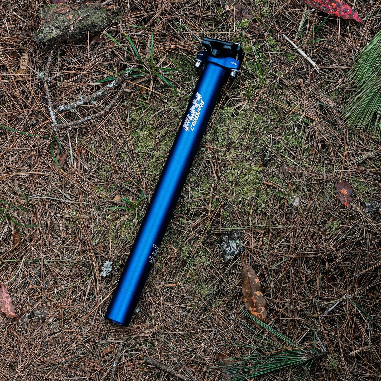 Funn Crossfire Bike Seat Post, Length 400mm, Diameter 30.9mm / 31.6mm, Aluminum Alloy AL6061, 3D Forged, One Piece Head and Shaft