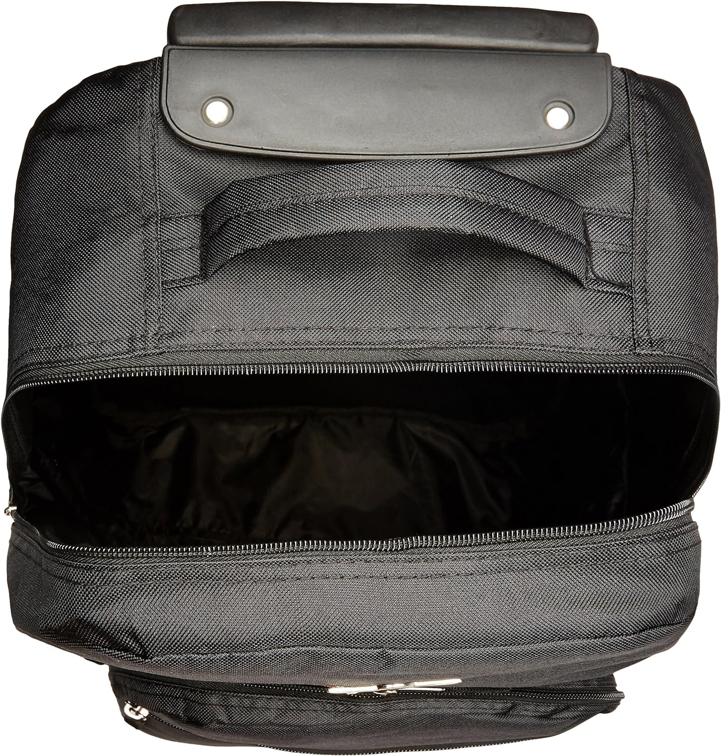 Rockland Double Handle Rolling Backpack, BLUELEOPARD, 17-Inch