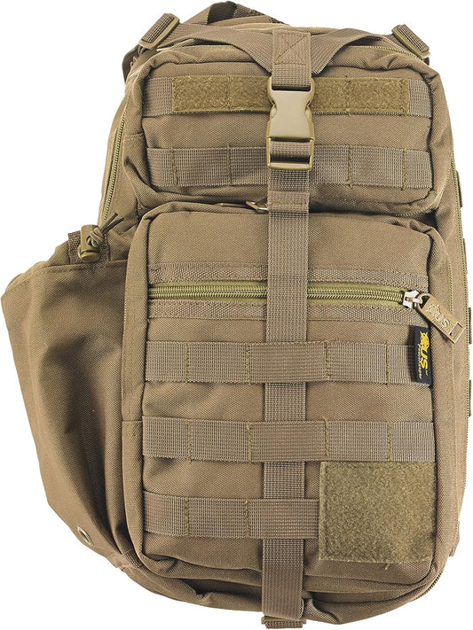 P20320 - Stryker Sling Pack - Heavy Duty Water Resistant Fabric - Padded Sling - Comfortable Carry - Concealed Compartment - Black