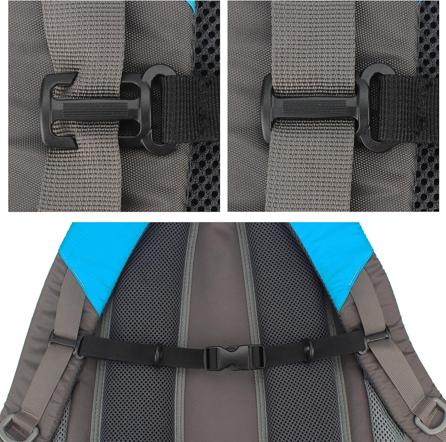 Wisdompro Backpack Chest Strap, 3/4 inch Backpack Sternum Strap Chest Belt with Quick Release Buckle for Hiking and Jogging (Compatible with 1 inch Webbing Shoulder Strap)