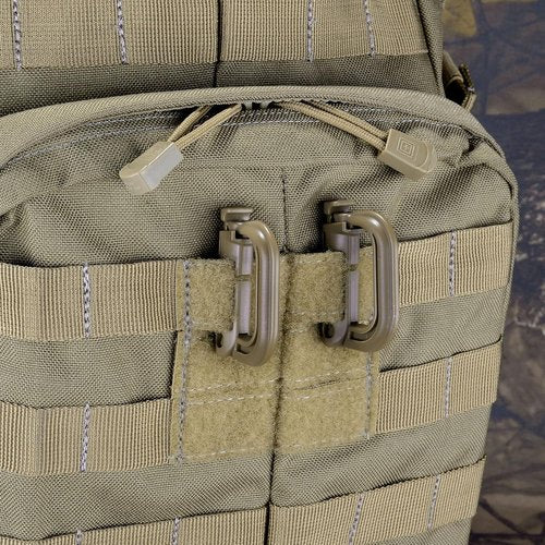 BOOSTEADY 10 Pack Multipurpose D-Ring Grimlock Locking for Molle Webbing with Zippered Pouch
