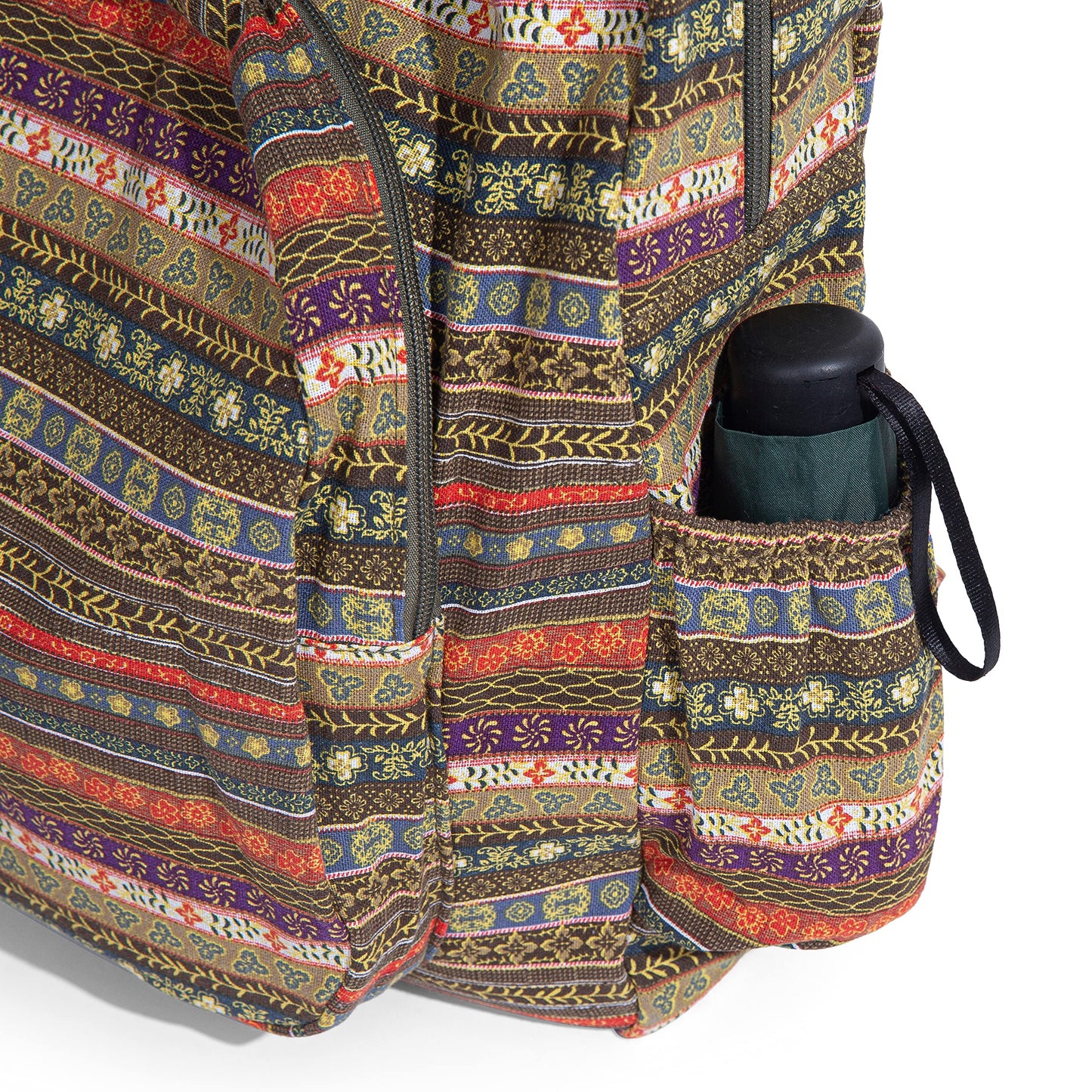 OPQRSTU Women Hippie Hand Bag Large Capacity Bohemian Bag Portable Tourist Fashion Backpacks (Green yellow)