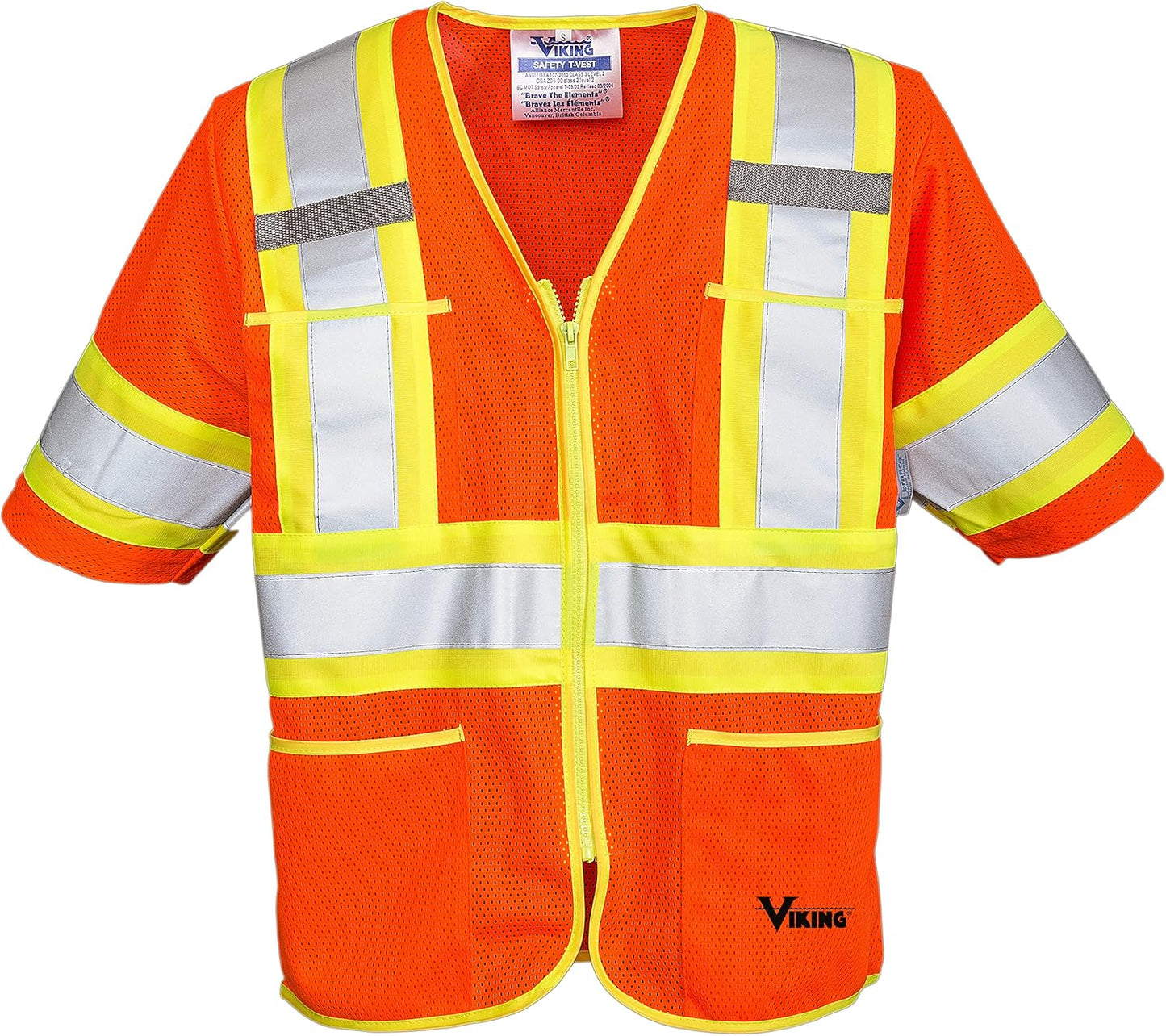 Viking Class 3 Hi Vis Safety Vest - Durable Reflective T Vest, ANSI/ISEA Compliant