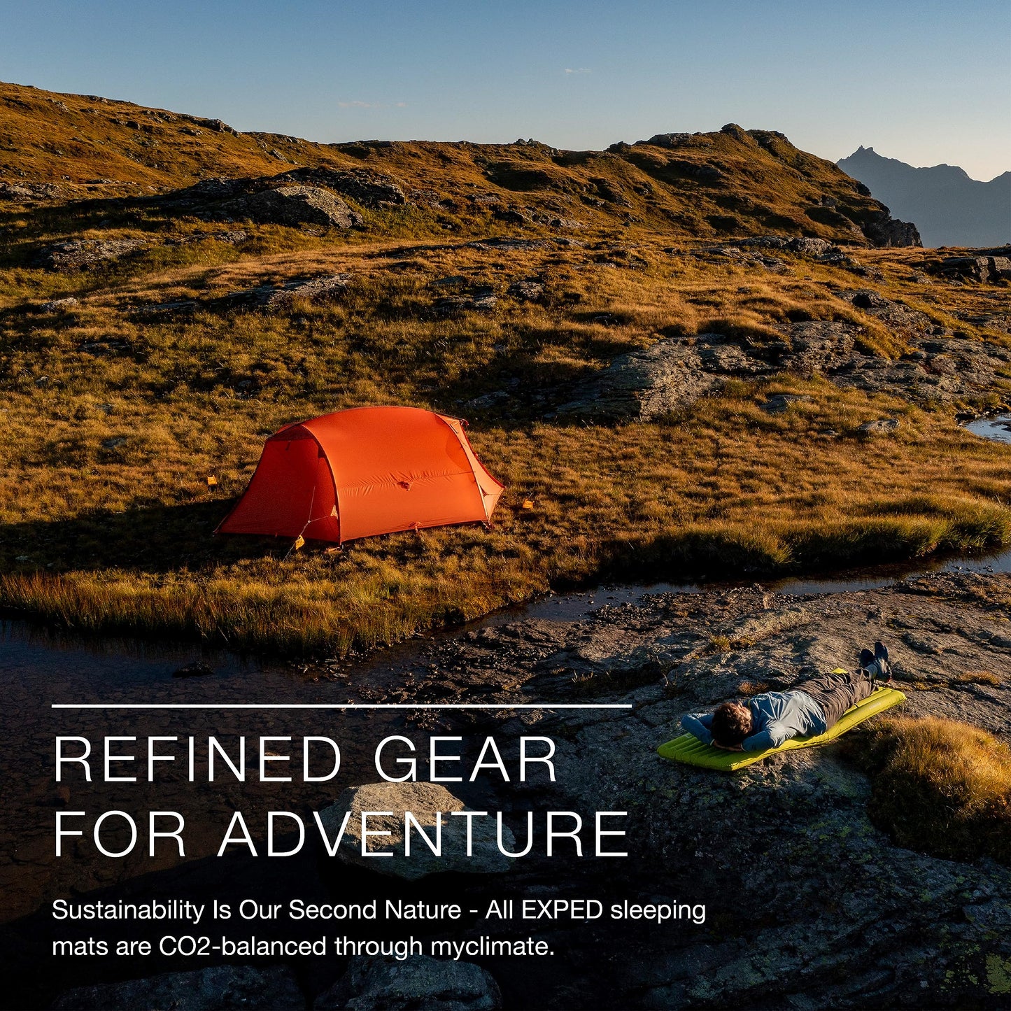 Exped Ultra 3R Duo - Lightweight Backpacking Mat for Two - Packable and Comfortable, 20 Degree 3-Season Sleeping Pad, Lichen, Duo Medium