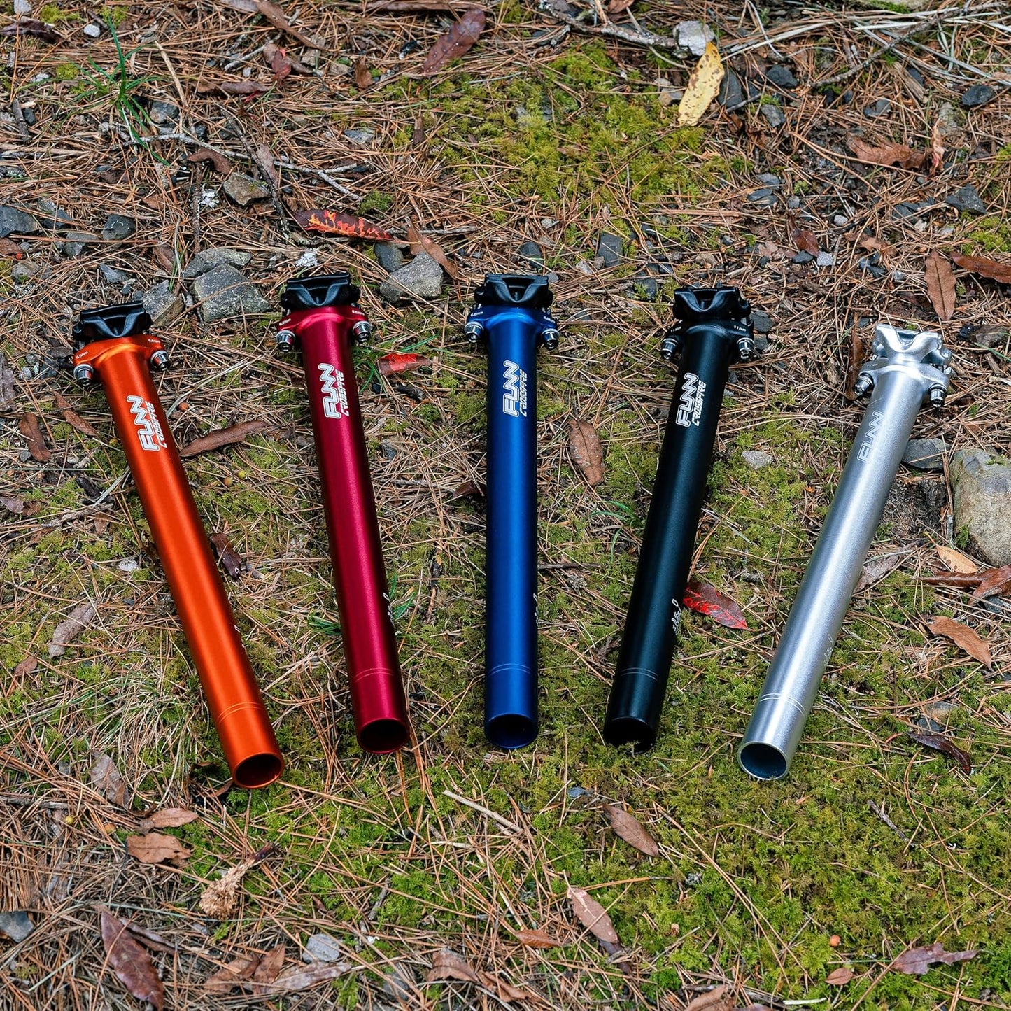 Funn Crossfire Bike Seat Post, Length 400mm, Diameter 30.9mm / 31.6mm, Aluminum Alloy AL6061, 3D Forged, One Piece Head and Shaft