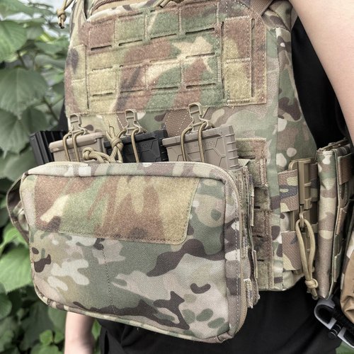 Tactical Admin Pouch Molle Attachment, SABADO GP Pouch with Two Way Zipper Closure, Slim EDC Utility Pouch for Hunting Vest or Hiking Backpack