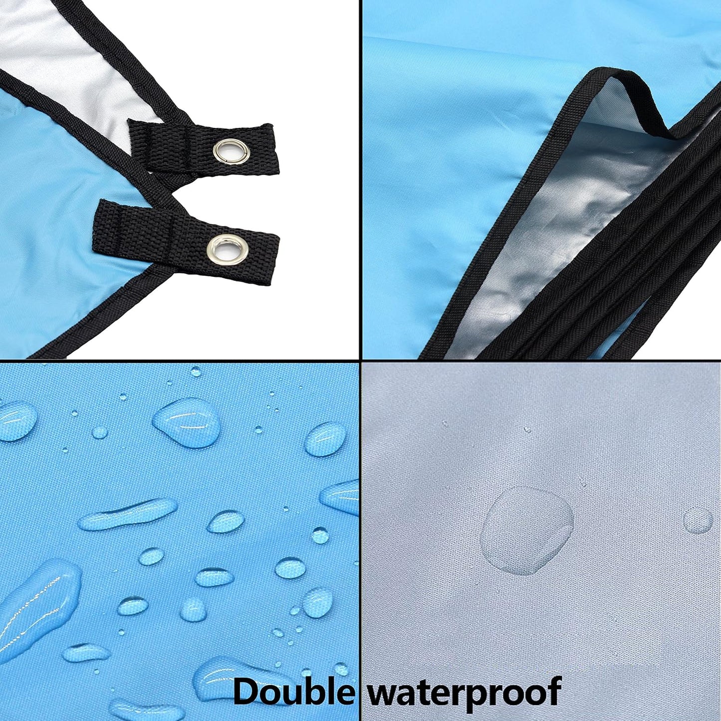 WoneNice 10x10 FT Waterproof Camping Tarp, Lightweight UV Protection Camping Cover for Tents, Beach, Picnics, Car and Adventure, Army Green