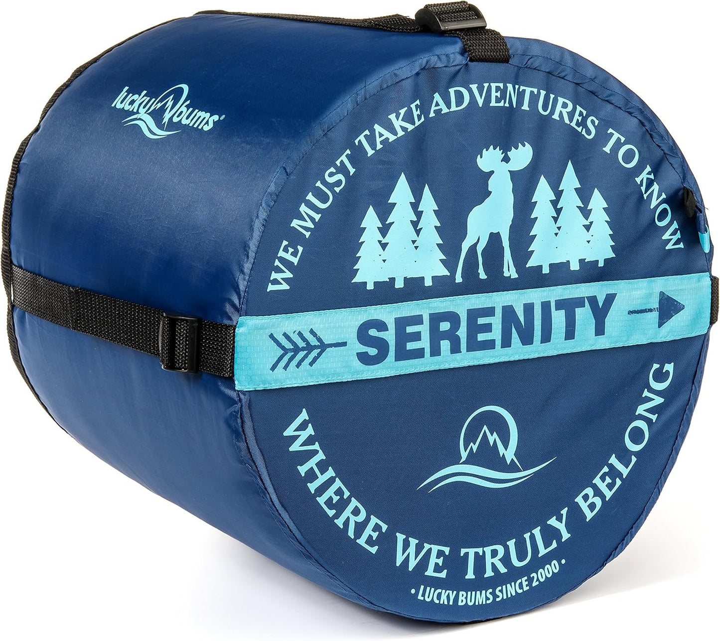 Lucky Bums Youth Serenity II 25F/-4C Temperature Rated Mummy Style Sleeping Bag, Compressing Carry Bag Included
