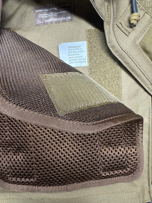 Redemption Crusader 2.0 Molle Quick Release Buckles Airsoft Vest with Adjustable Size Sides and Triple Pouch (Dark Coyote Brown)
