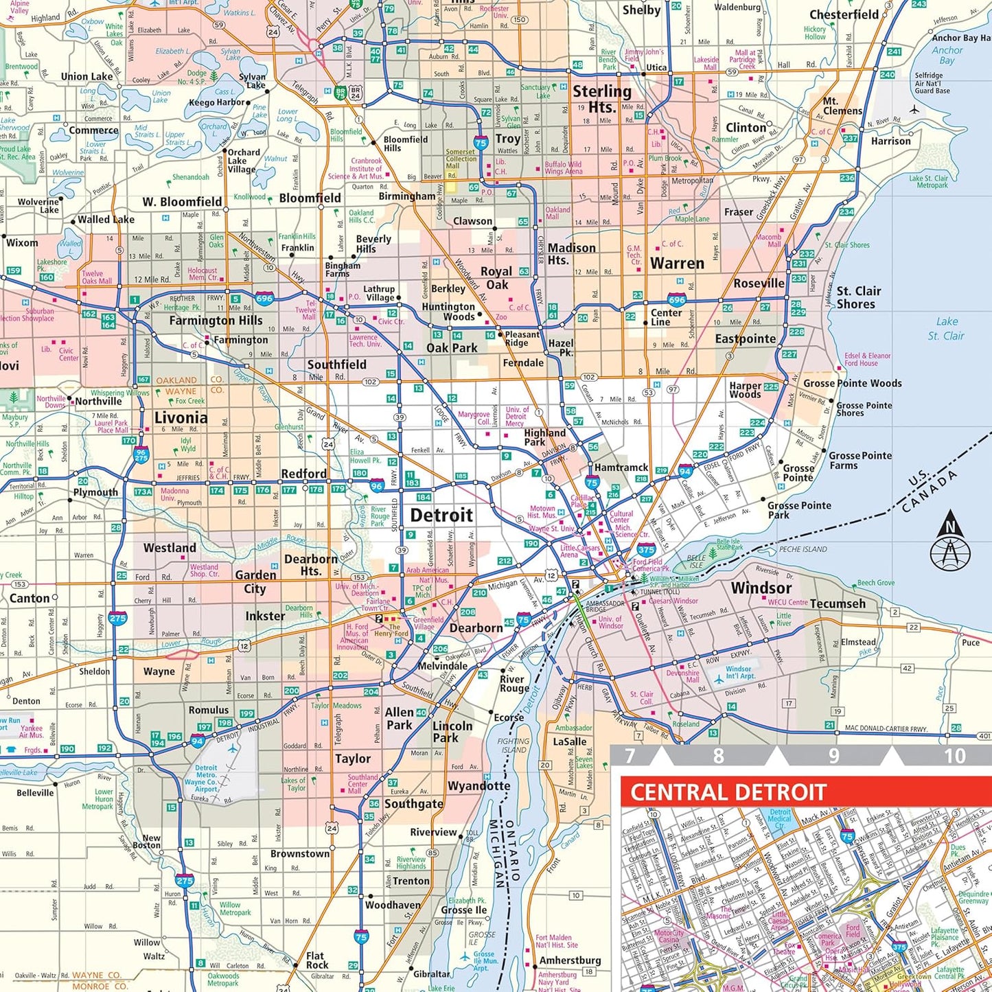 Rand McNally Easy to Read: Michigan State Map