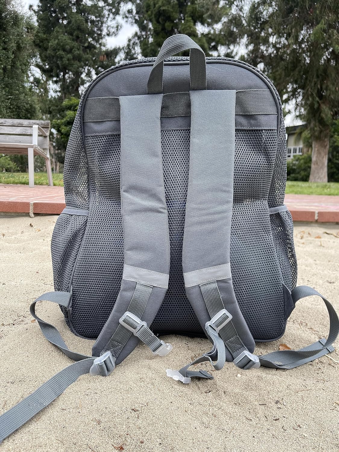 SHYLERO Mesh Backpack XXL (36L) - Lightweight Heavy-Duty Clear Backpack Made of Reinforced 3D Mesh - H19.6 xW15 xD7