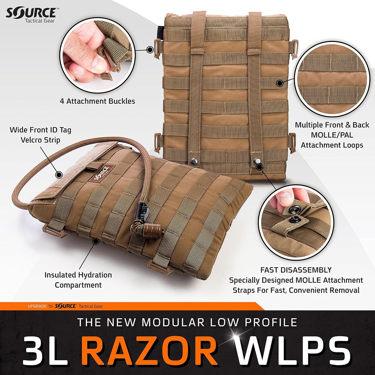 Source Razor 3L Low Profile Hydration Pack