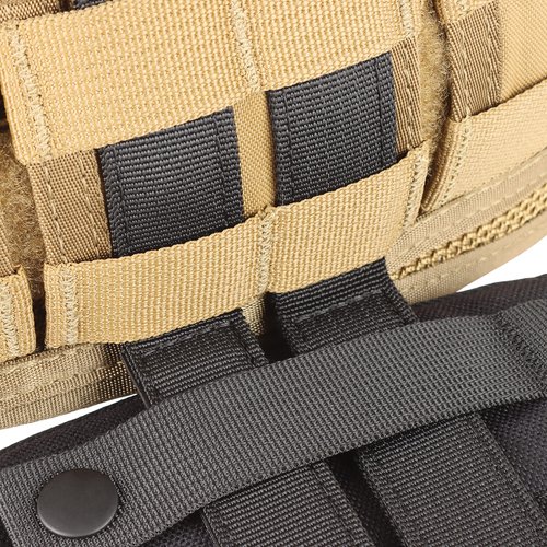CAT Outdoors 4" MOLLE Straps with Snaps for Backpack - MOLLE Attachment Straps - MOLLE Webbing Accessories - MOLLE connectors - MOLLE Pack Straps - Tactical Strap Connectors (Black)