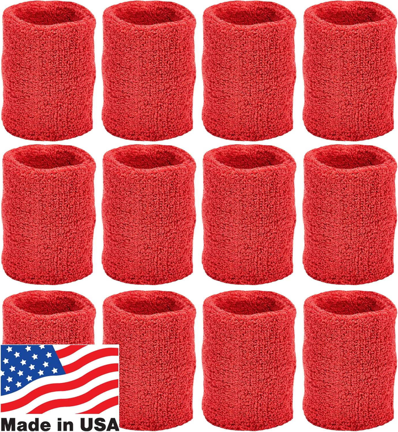 Unique Sports Wristbands / Sweatbands Pack of 12 (6 pair)