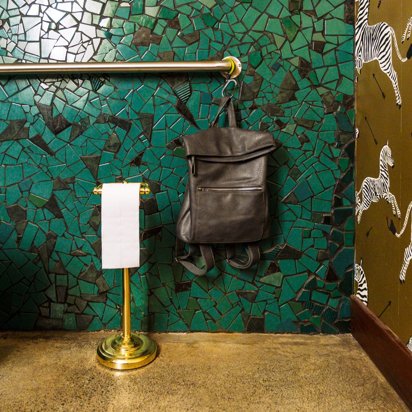 GEAR AID HEROCLIP Carabiner Clip and Hook (Small) for Purse, Stroller, and Backpack, Black and Blue, 2 Pack