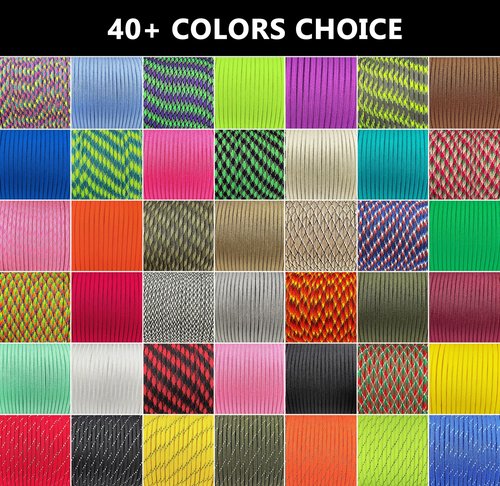 LUYADIN Reflective Paracord 325lb Diameter 2.7mm - 5 Strand Parachute Spool Cord - 100ft 200ft,Paracord for Camping,Hiking,Fishing,Outdoor and DIY
