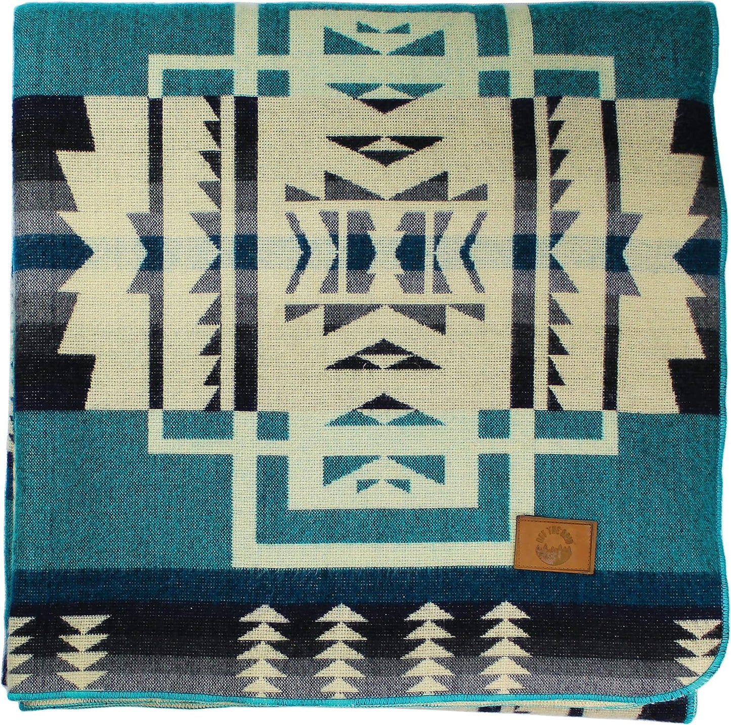 Inca Aztec Throw, Queen, King Blanket | Southwest Indian Navajo Boho Style | Native Cover for Camping, Bedding, Couch, Vanlife | Faux Alpaca, Lightweight, Hypoallergenic (Obsidian Black, Throw)