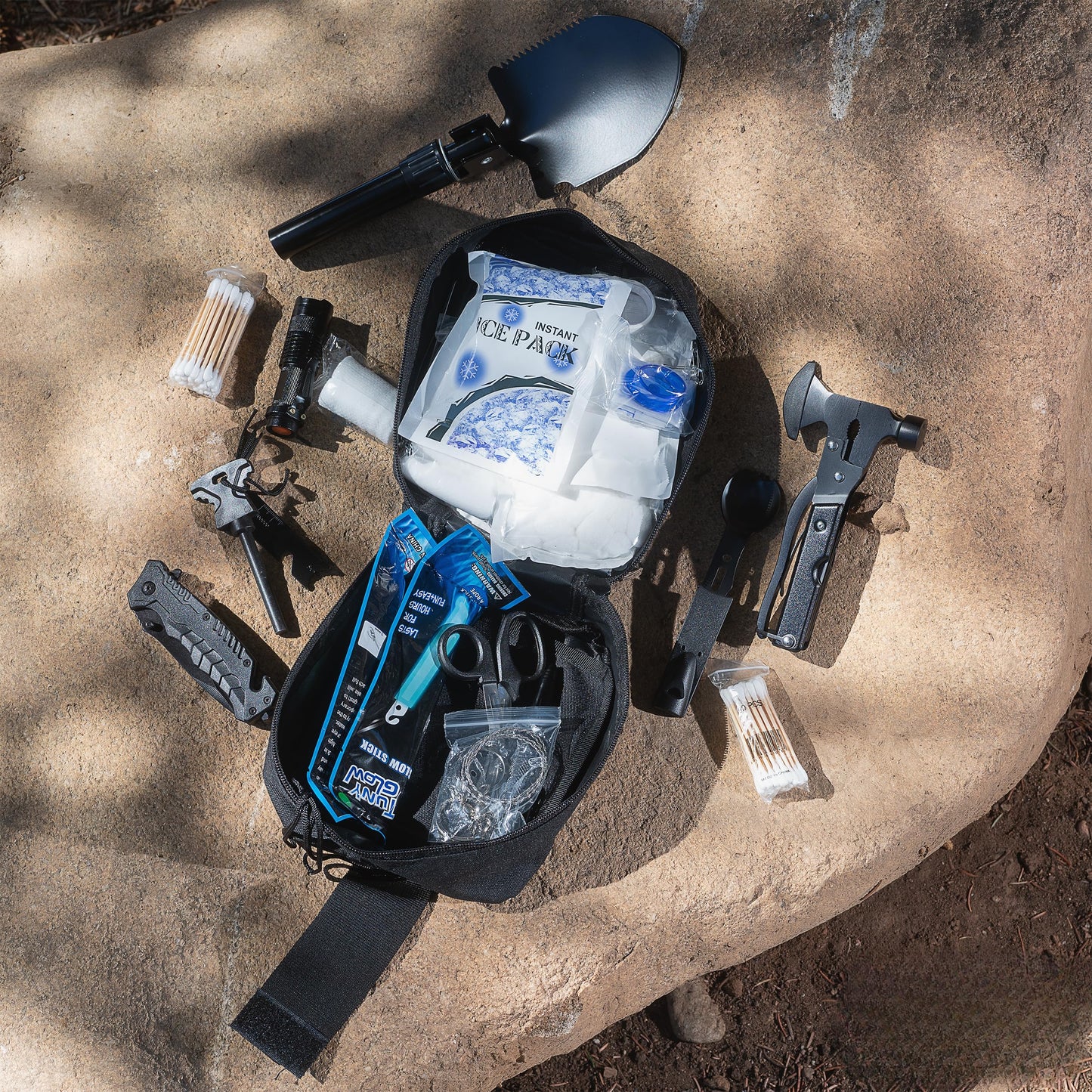 320-Piece Survival Kit | Emergency Gear for Camping, Hiking & Disaster Preparedness | Essential Roadside Emergency Kit | Molle Compatible Bug Out Bag | First Aid, Tactical Tools & Survival Essentials