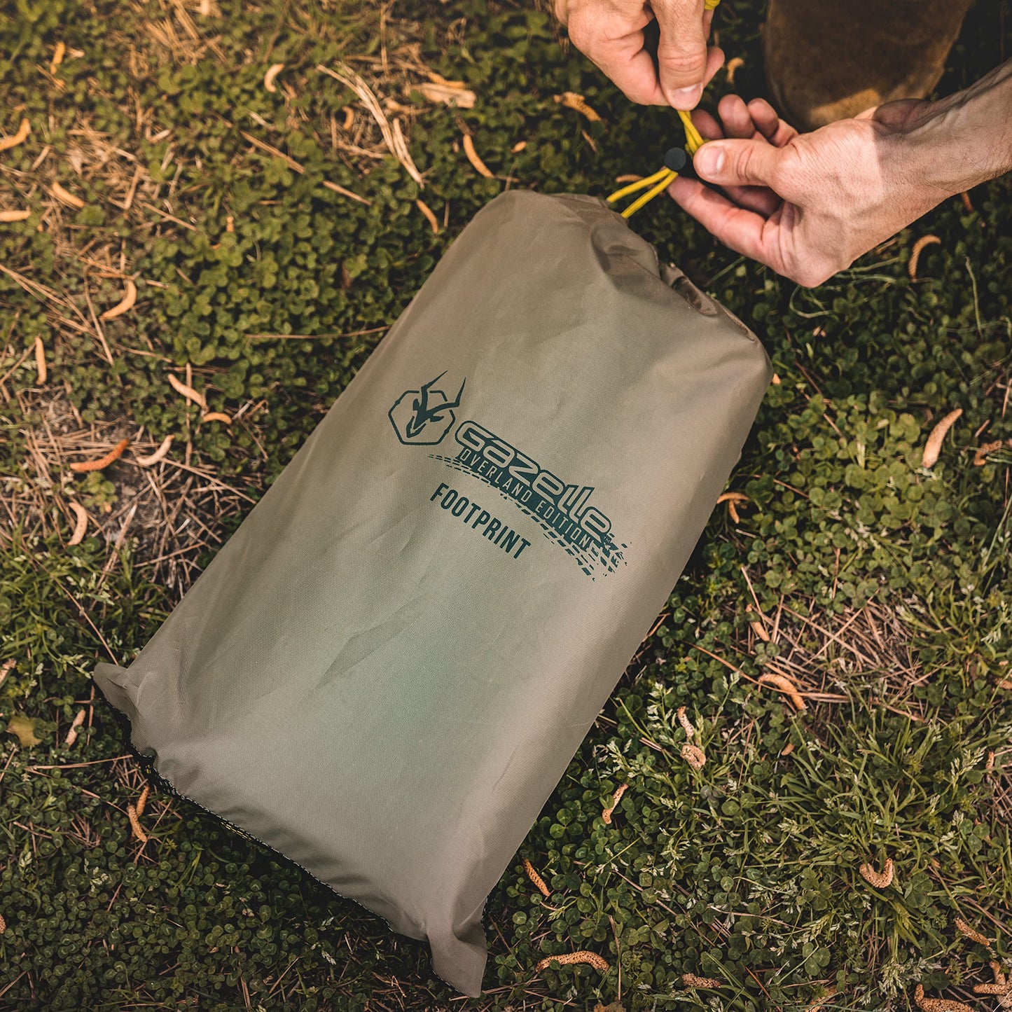 Gazelle Tents™ T4 Plus Hub Tent Overland Edition, Easy 90 Second Set-Up, Waterproof, UV Resistant, Footprint, All-Terrain Stakes, 4-8 Person, Alpine Green/Oak Moss, 78" x 94" x 165", GT451GR