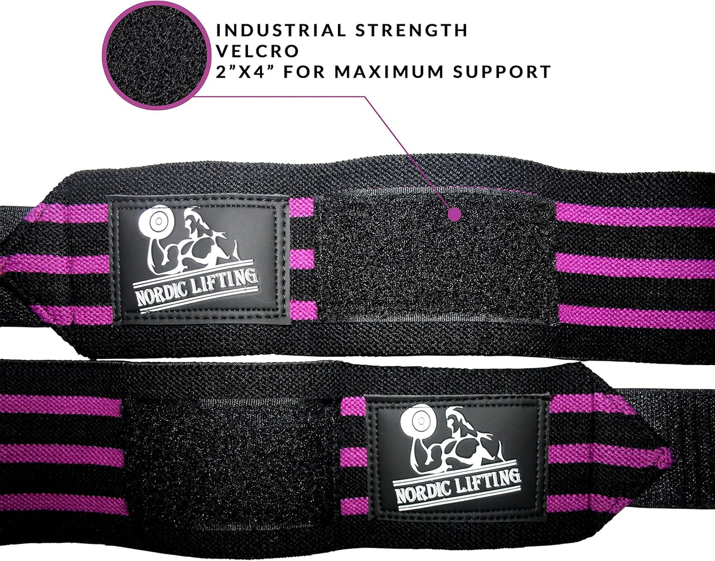 Wrist Wraps (1 Pair/2 Wraps) for Weightlifting/Cross Training/Powerlifting/Bodybuilding - for Women & Men - Premium Quality Equipment for The Absolutely Best Hand Strength & Support - 1 Year Warranty