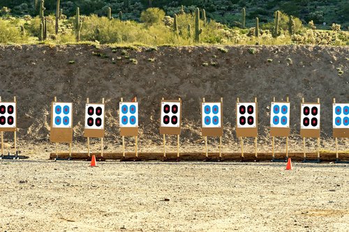 Ascentor Proficient Shooting Target - 4 Zone - Large Size 18 x 24 - Pack of 25 - Blue