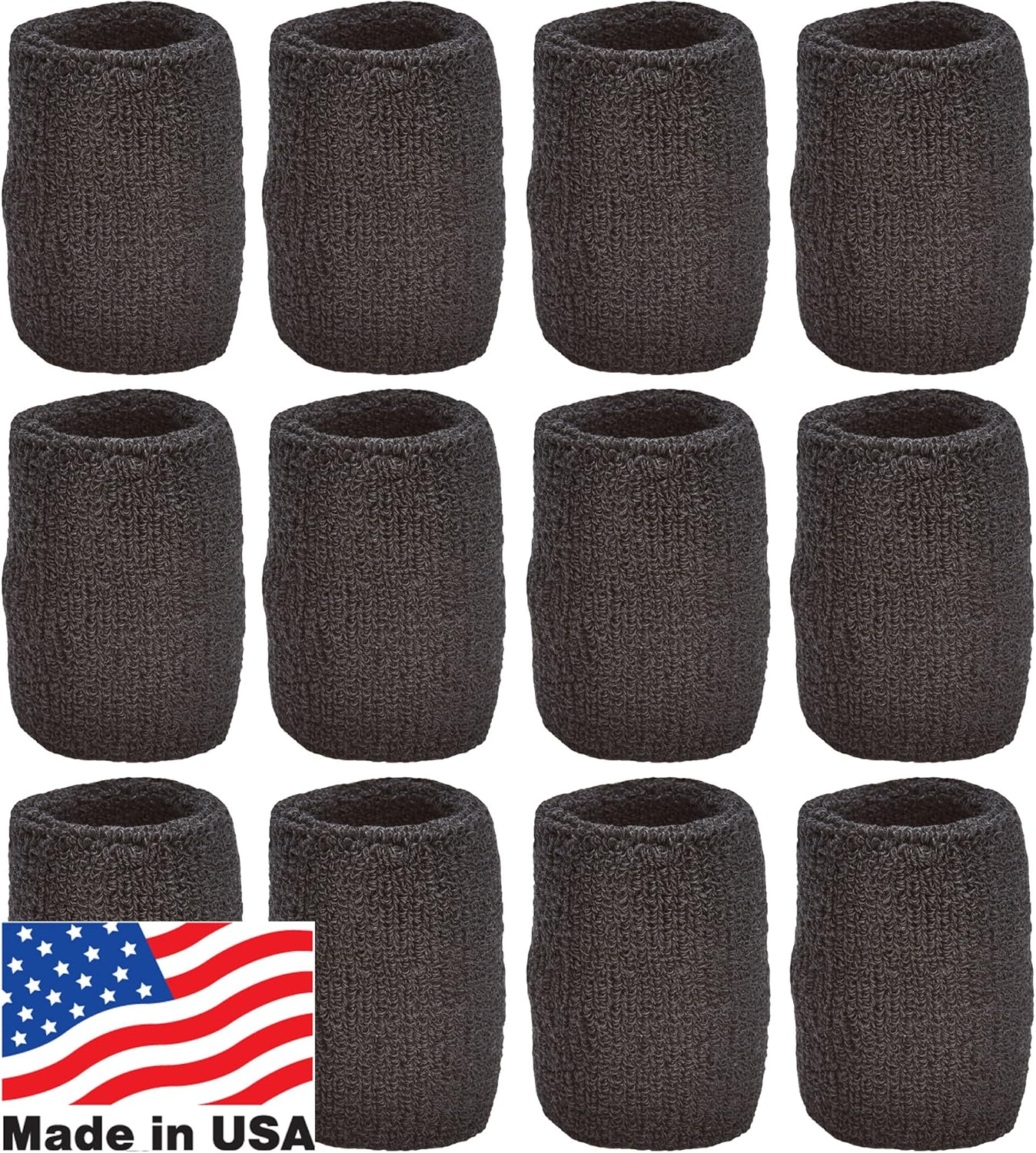 Unique Sports Wristbands / Sweatbands Pack of 12 (6 pair)