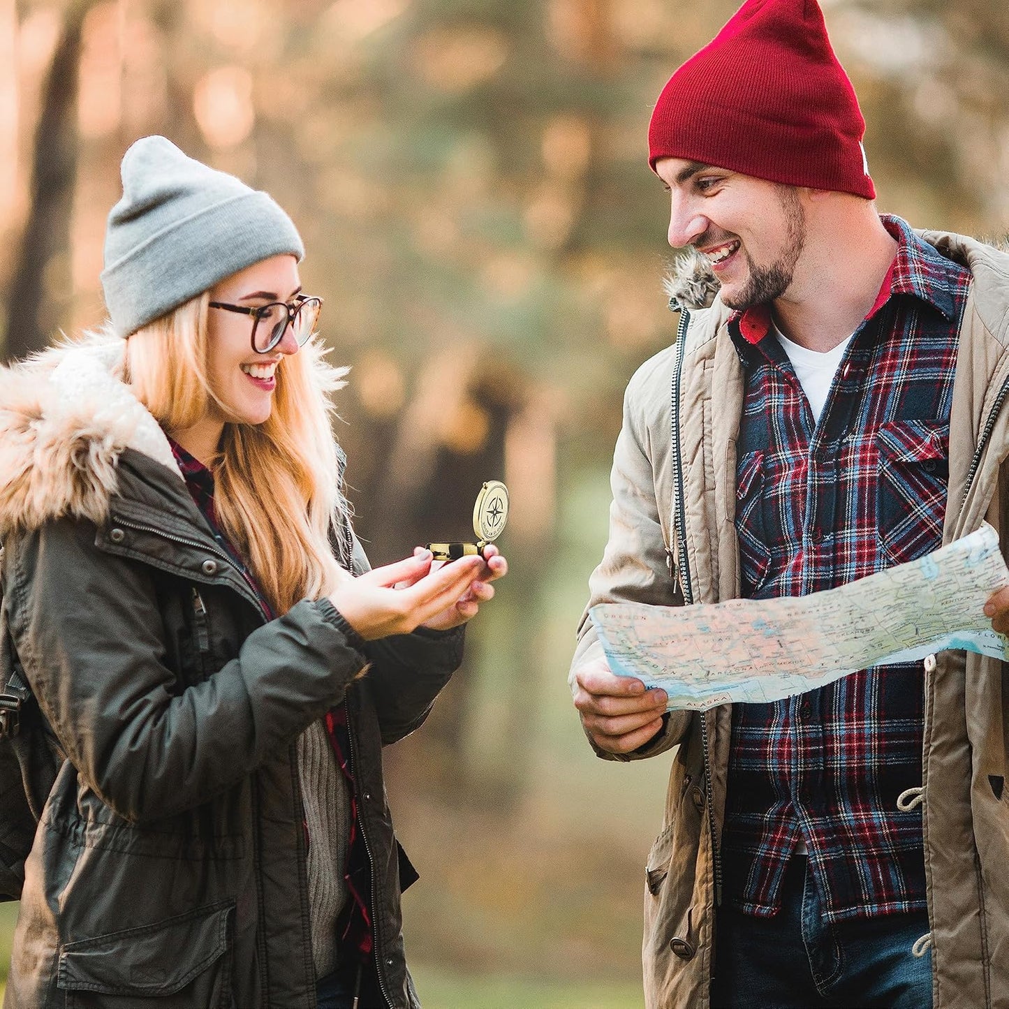 God is My Guide Brass Compass Gift with Display Box - Engraved Scripture Prayer Compass Religious Gift for Men & Women - Baptism, Confirmation, Communion Compass for Boys Graduation Gift