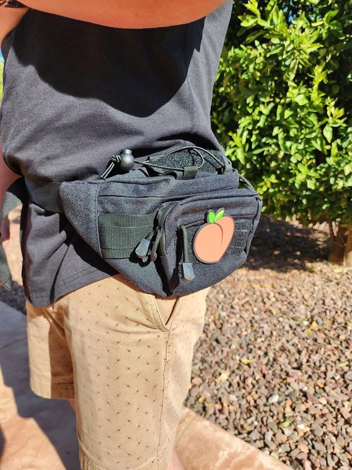 Tactical Peach Military Morale Hook and Loop Patch - Funny Tactical Patch for Backpacks, Dog Harnesses, Army Vests, Hats, and Helmets - Cool PVC Rubber Patch Boosts Moral During Airsoft & Paintball