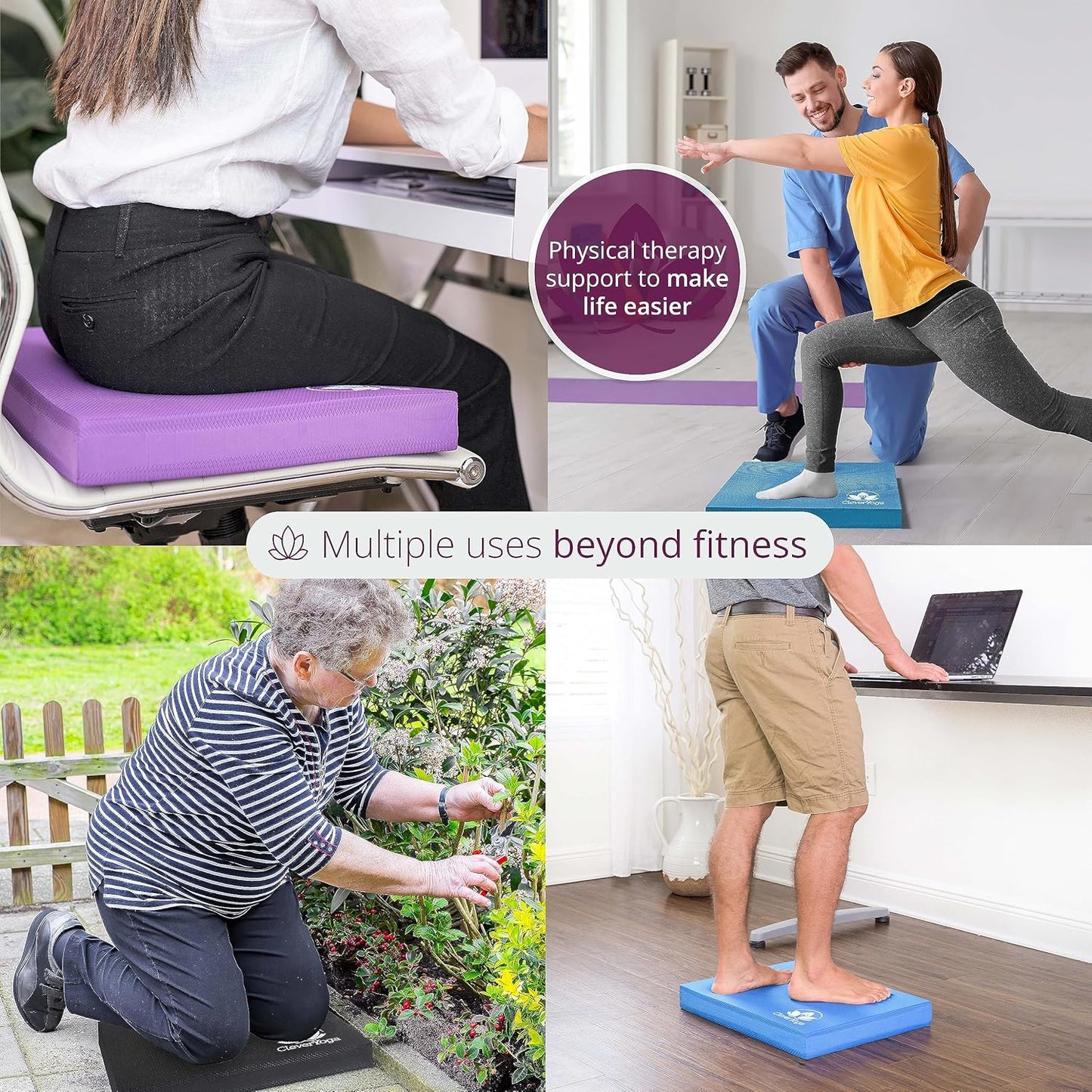 Yoga Balance Pad - Non-Slip Foam for Exercise, Pilates & Physical Therapy