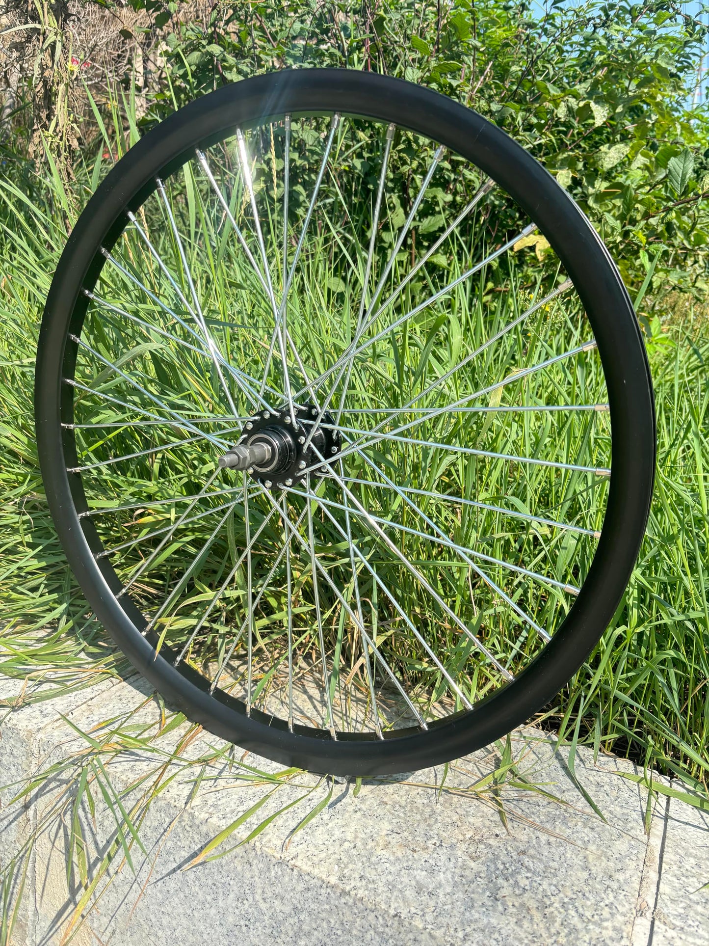 AUTES 26 inch Bicycle Wheel Set Double Wall Aluminum 26" Rim Set,Disc Brake,Front & Rear Heavy Duty Wheelset 10G 36 Spokes for MTB/Road/Cruiser Bikes(Rim Size 22.44")