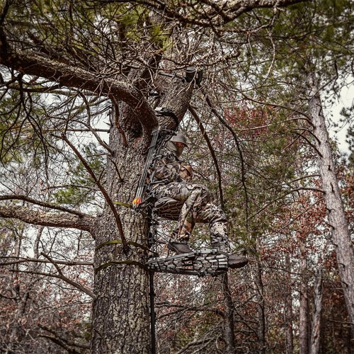 XOP Vanish Evolution - Cast Aluminum Hang On Tree Stand for Hunting - Deluxe Deer Stand