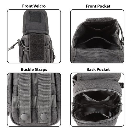 CAT Outdoors Tactical Belt Pouch for Men - EDC MOLLE Tactical Pouch Bag for Admin, Gadget, Utility, Cell Phone - Small Tactical Pouch - Belt/Vest Attachment Pouch (Coyote Brown)