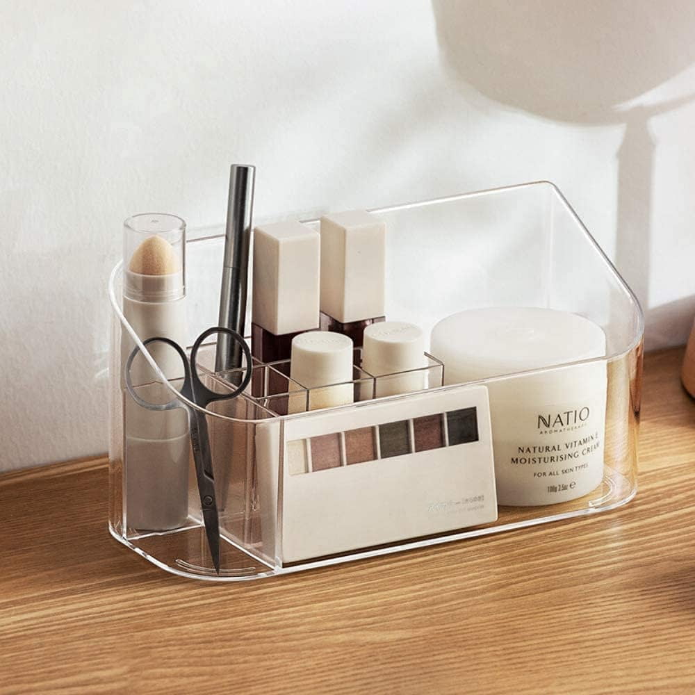 Ameitech Acrylic Makeup Organizer | Bathroom Countertop Storage | Easy Cosmetic Organization