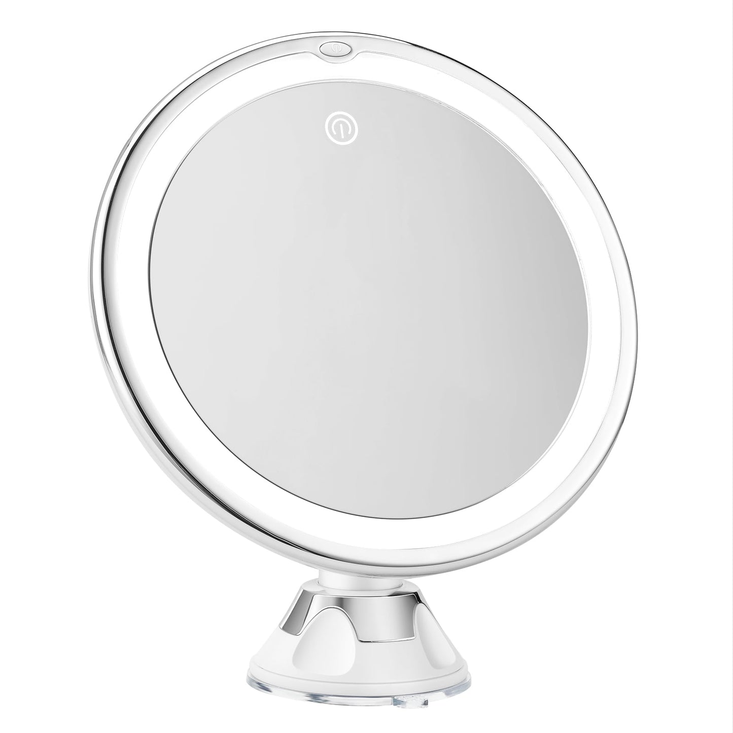 10X Magnifying Lighted Mirror | 3 Modes | Suction Cups | 360° Swivel