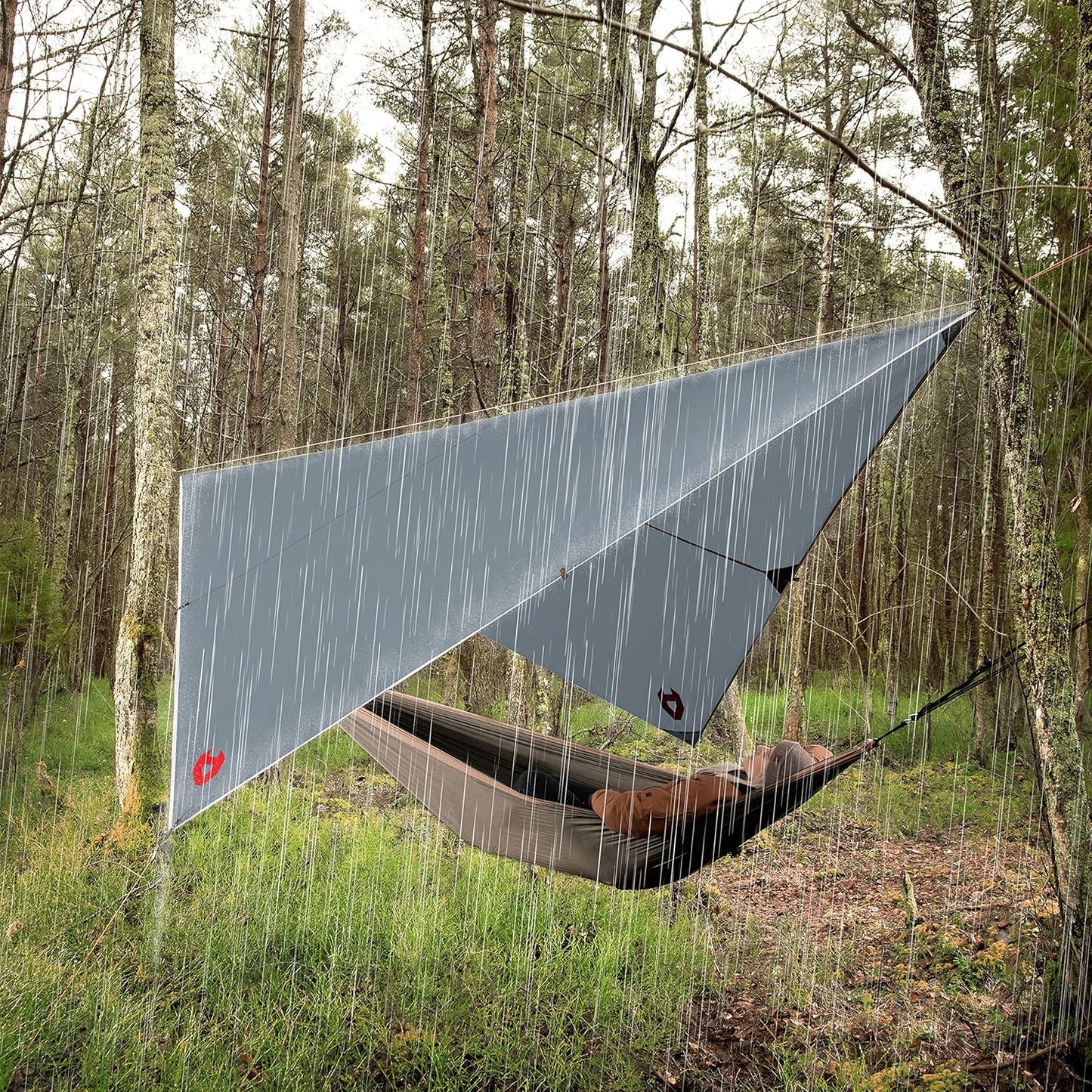 Rain Fly12x10 Lightweight Survival Camping Tarp; 100% Waterproof; Makes a Great Backpacking Tarp or Hammock Shelter; Comes in Multiple Colors, Survival Bracelet Included; Grey