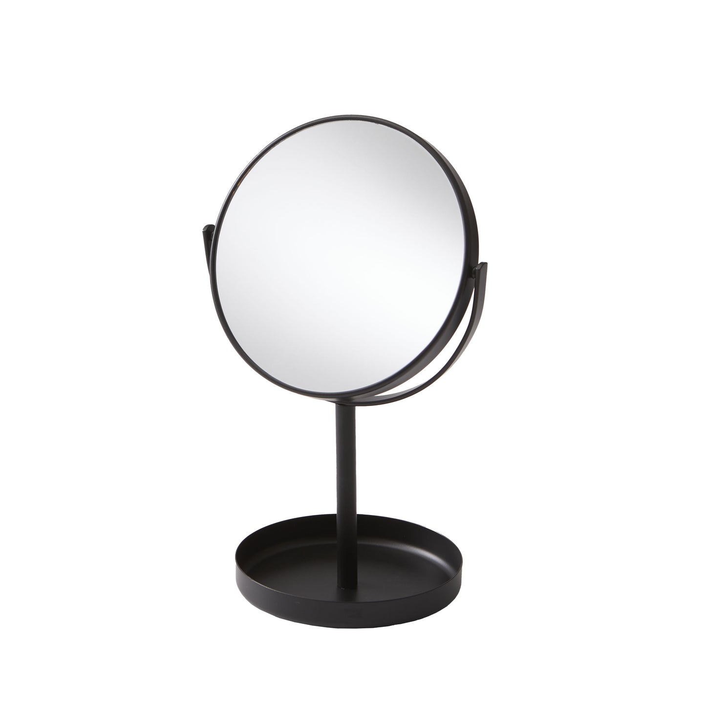 Black Metal Dual-Sided Vanity Mirror | Sleek Design for Home Decor