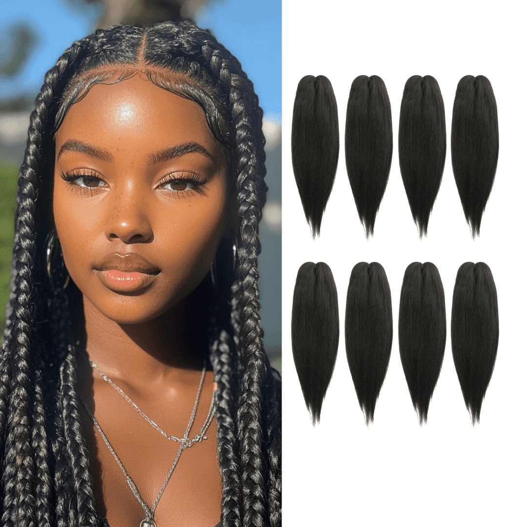 Pre-Stretched Braiding Hair | 52-Inch, 8-Pack, Soft Yaki Texture | Anti-Itch