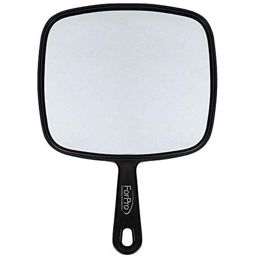 Extra Large Hand Mirror | 9” W x 12” L | Distortion-Free Reflection | Black