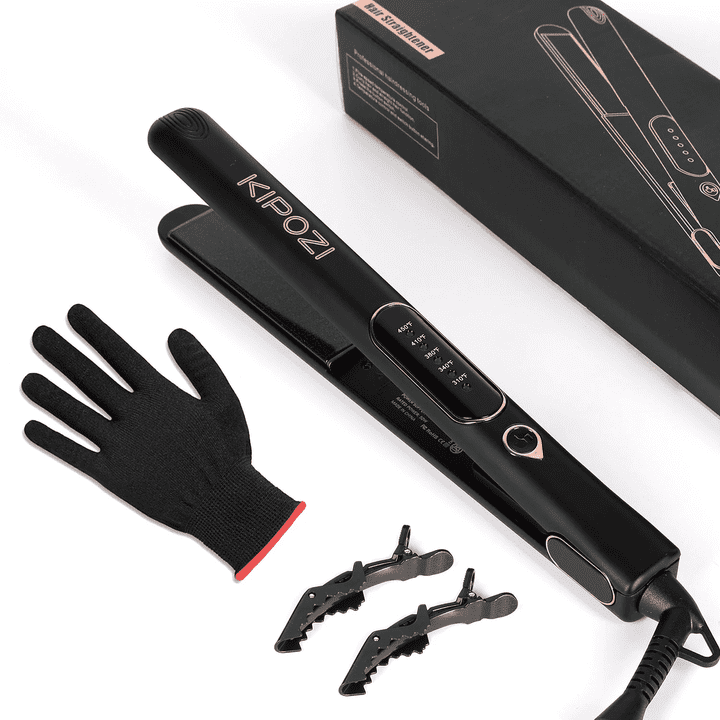 1-Inch Black Tourmaline & Ceramic Flat Iron | Ionic Hair Straightener