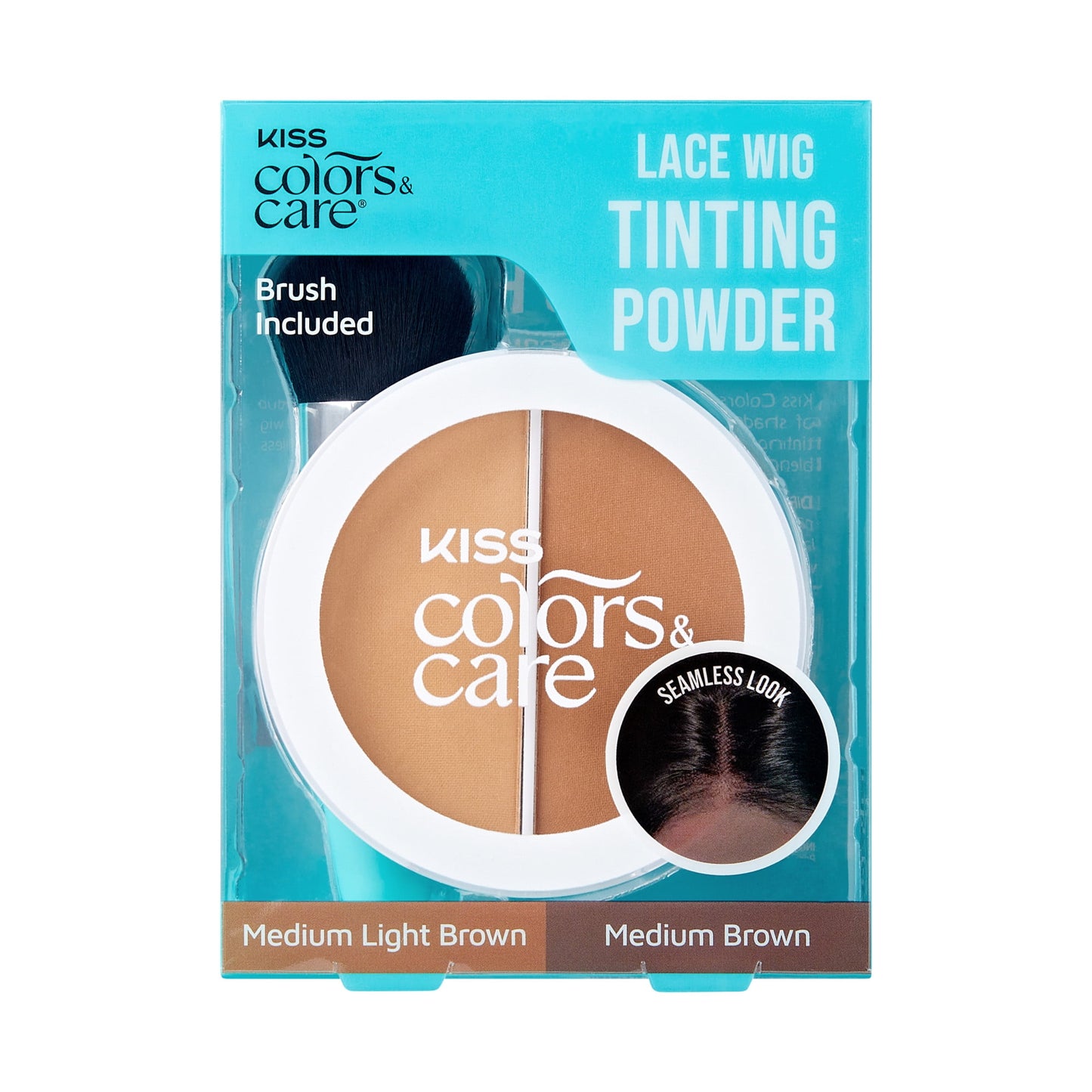 KISS Lace Wig Tinting Powder & Brush Set | Light Duo, 8g | Color Care