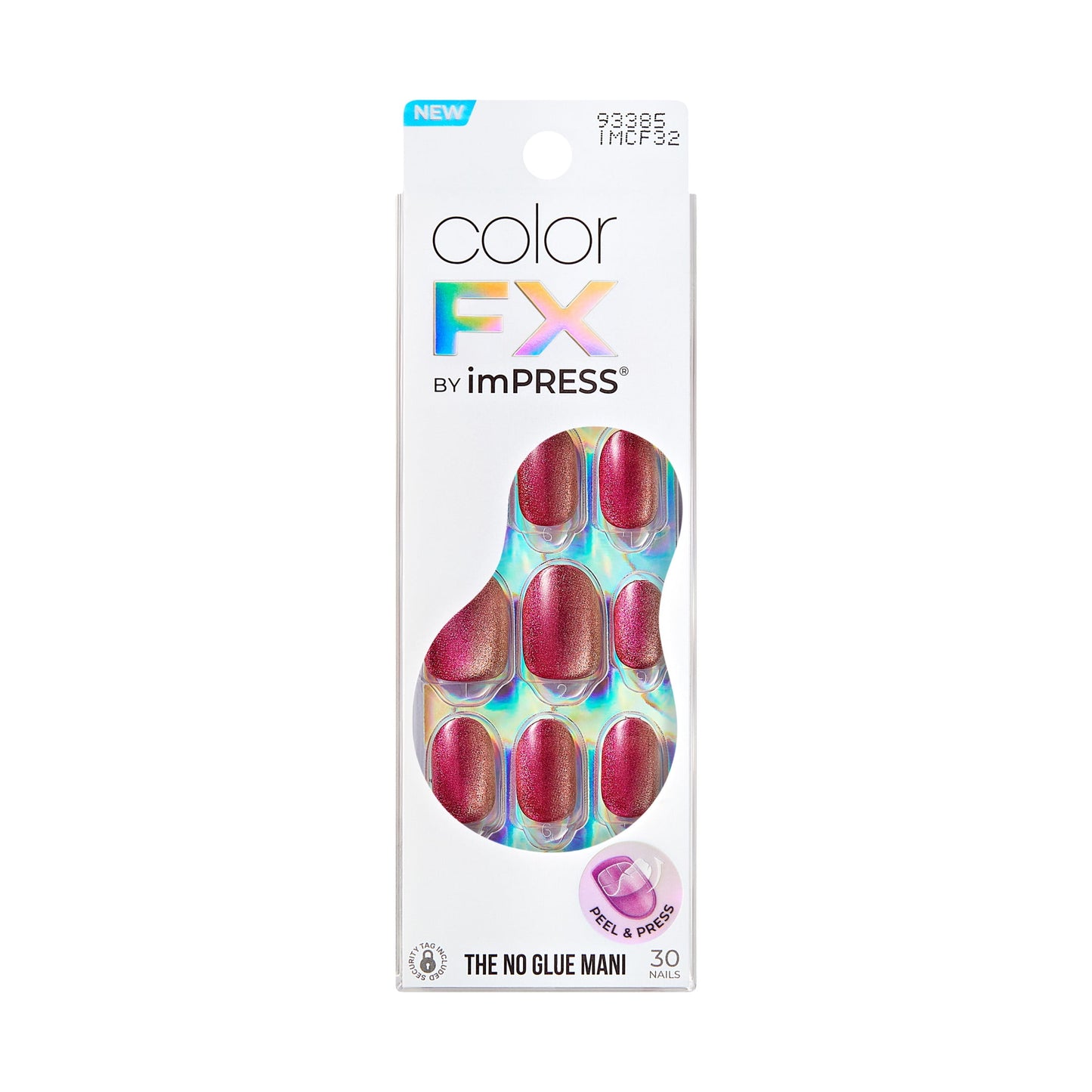 Pink Short Oval Press-On Nails | KISS imPRESS Color FX | 30 Count
