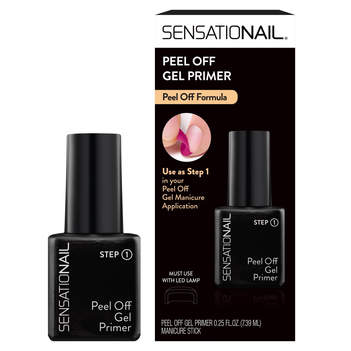 Clear Peel-Off Gel Nail Polish Primer Refill | SensatioNail | 0.25 Fl Oz