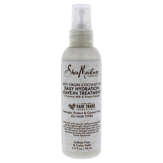 SheaMoisture 100% Virgin Coconut Oil Leave-In Treatment | Daily Hydration, 3.3 fl oz