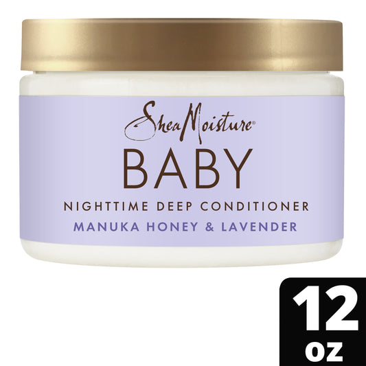 SheaMoisture Baby Nighttime Deep Conditioner | Manuka Honey & Lavender, 12 Oz
