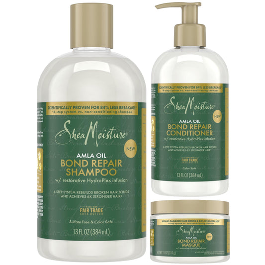SheaMoisture Amla Oil Shampoo | Conditioner | Hair Mask Set for Curly Hair