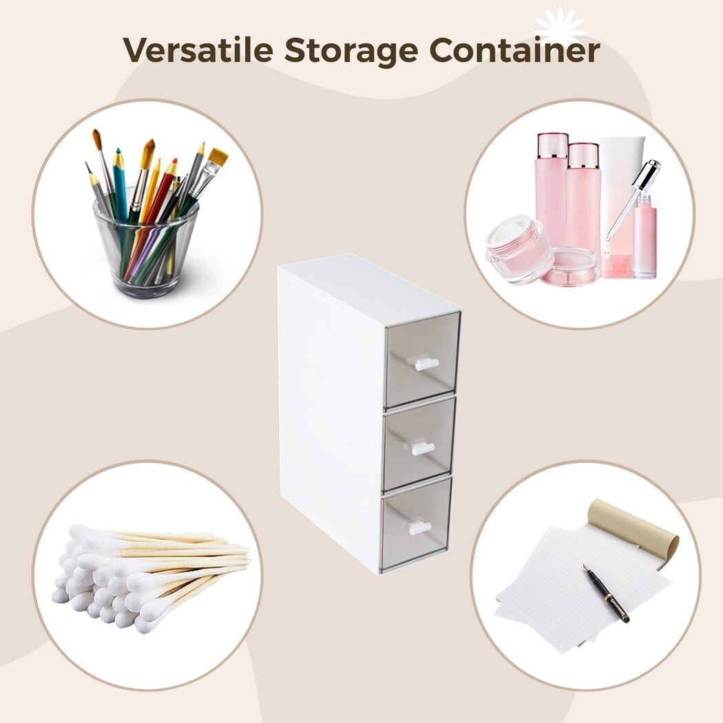 Clear Stackable Storage Drawers | 3-Drawer Bathroom Organizer for Makeup